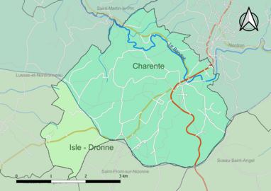 Carte en couleur présentant le(s) SAGE couvrant le territoire communal