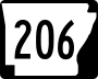 Highway 206 marker