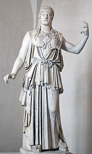 Copia de Atenea Pártenos en el Museo Nacional Romano (Palazzo Altemps), Roma.