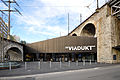 Markthalle im Viadukt market where the line to Letten (left) diverges from the line to Wipkingen (right)