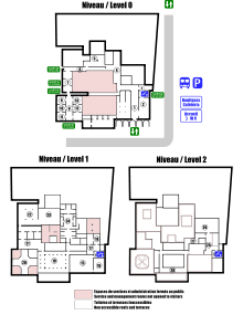 Plan des trois niveaux du musée à l'issue de la rénovation.