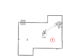 Location in Beckham County and the state of Oklahoma