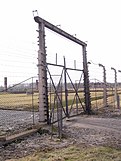 Gate at Auschwitz concentration camp