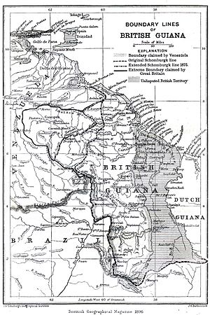 Frontières de la Guyane britannique en 1896