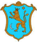 Historical coat of arms of Kunság, where Cumans in Hungary settled, 1279.