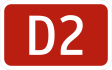 D2 Motorway shield}}