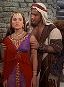 Debra Paget (Lilia) et John Derek (Josué).