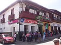 Shops and restaurants on the main plaza