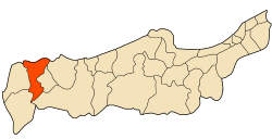 Location of Larhat within Tipaza Province