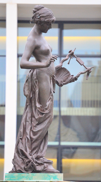 The Muse of Poetry, part of the Marlowe Memorial in Canterbury