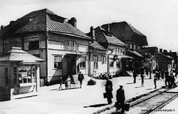 The old railway station, constructed around 1893, was destroyed in the Winter War.