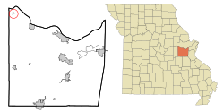 Location of Berger, Missouri
