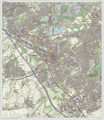Холандска топографска карта на Херлен (март 2014)