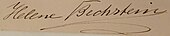 signature de Helene Bechstein