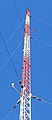200 foot (61 m) radio mast of an AM radio station in Mount Vernon, Washington, USA, supported by three sets of 120° guy lines