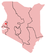 Location of Webuye in Kenya