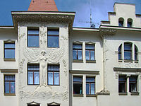 Art Nouveau facade on Arndtstrasse