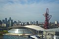 The London Aquatics Centre with the ArcelorMittal Orbit on the right