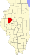 Location of Fulton County in Illinois