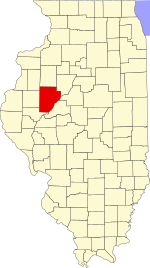 Fulton County's location in Illinois