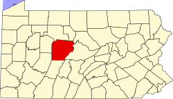 Map of Clearfield County, Pennsylvania