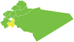 Map of Markaz Rif Dimashq District within Rif Dimashq Governorate