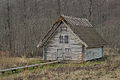 Old hay barn at the end of Suitsu hiking trail