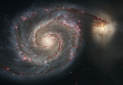 Whirlpool Galaxy, by NASA and the ESA