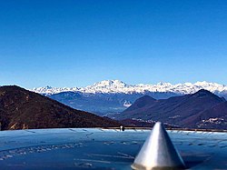 View of Monte Rosa from Mount Poncione