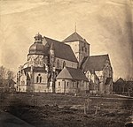 Nidaros domkyrka år 1857 i Trondheim, Norge