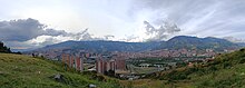 Panorámica de la ciudad de Bello desde la Autopista Medellín - Bogotá.