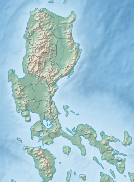 Location map of Mayon volcano