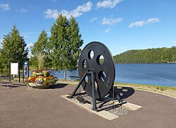 Saxdalenin kaivoksen muistomerkki.