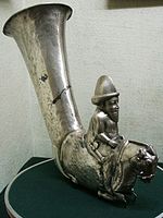 Achaemenid silver rhyton from Erebuni Fortress