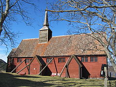 Side view of the church