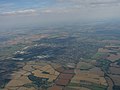 The land around Banbury as seen from above, looking north-west.