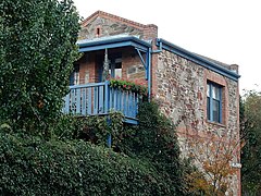 Two-storey house in North Adelaide. Much of Adelaide's early housing was built with bluestone.