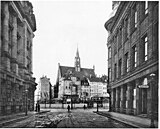 Blick aus der Bosestraße vor dem Bau der „Runden Ecke“, 1905