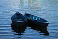 Canoes in Phewa Lake