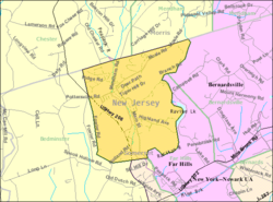 Census Bureau map of Peapack-Gladstone, New Jersey