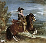 Felipe IV a caballo.