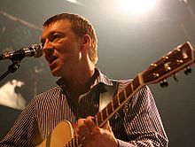 Singer Jochen Distelmeyer performing with Blumfeld in 2007