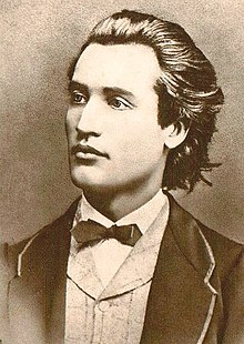 Mihai Eminescu as a student in Vienna, 1869