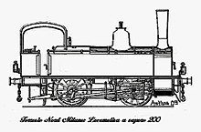 Disegno della locomotiva FNM 200.