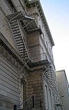 Fire escape on side of building