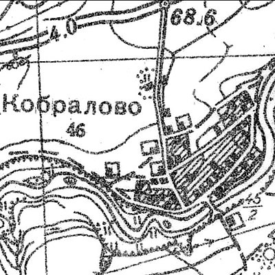 План деревни Кобралово. 1939 год