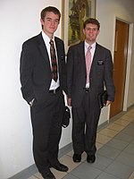 Two young men in suits