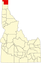 State map highlighting Boundary County