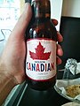 Bierflasche der Marke "Molson Canadian", August 2013