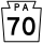 Pennsylvania Route 70 marker